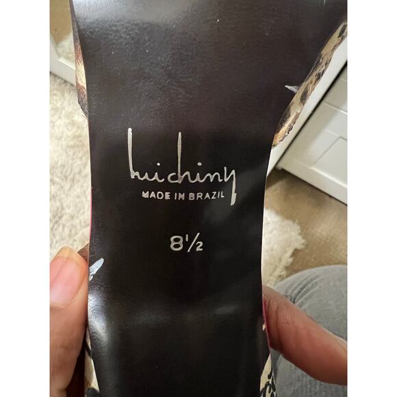 Luichiny Animal Print Pointed Toe Ankle Strap High Stiletto Heels Pumps Size 8.5 - Picture 15 of 15